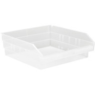 CF532 Plastic SHELF Bins (CLEAR) 11-1/8"Wx11-5/8"Dx4"H