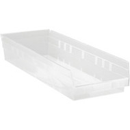 CF537 Plastic SHELF Bins (CLEAR) 8-3/8"Wx23-5/8"Dx4"H