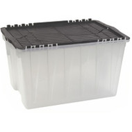 CD383 Plastic Containers (BLACK flip top) 21.5"Lx15"Wx12.5"H