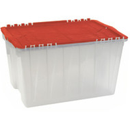 CF555 Plastic Containers (RED flip top) 21.5"Lx15"Wx12.5"H
