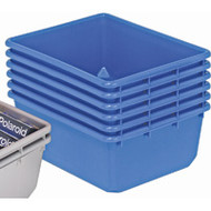CD434 Nesting Plastic Totes/Bins (BLUE) 24.5"Lx19"Wx9.5"H