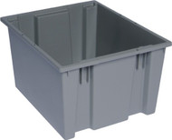 CC325 Stack & Nest Totes (GREY) 15-1/2"Wx19-1/2"Dx13"H