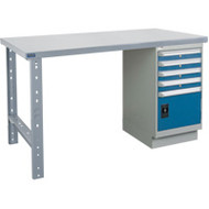 FI632 Workbenches (steel-wood fill tops) 36"Wx72"Lx34"H