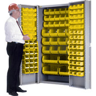 CB445 Storage Cabinets YLW bins38"Wx24"Dx72"H