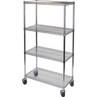 MJ532 Chromate Shelf Carts  60"Wx24"Dx74"H