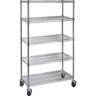 MJ534 Chromate Shelf Carts  48"Wx18"Dx86"H