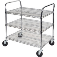 MJ543 Chromate Carts 3-shelf 36"Wx24"x39"H