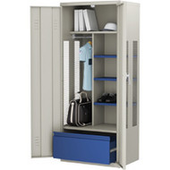 FI091 Deluxe Gear Lockers (GREY/with drawer)