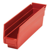 CB382 Plastic SHELF Bins (RED) 2-3/4"Wx11-5/8"Dx4"H