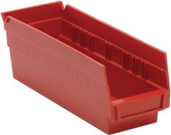 CB385 Plastic SHELF Bins (RED) 4-1/8"Wx11-5/8"Dx4"H