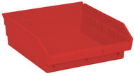 CC397 Plastic SHELF Bins (RED) 11-1/8"Wx11-5/8"Dx4"H