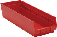 CB397 Plastic SHELF Bins (RED) 6-5/8"Wx17-7/8"Dx4"H