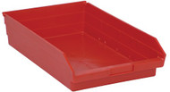 CC403 Plastic SHELF Bins (RED) 11-1/8"Wx17-7/8"Dx4"H