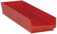 CC412 Plastic SHELF Bins (RED) 8-3/8"Wx23-5/8"Dx4"H