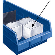 CB379 Bin Cups (WHITE/for Plastic SHELF Bins) 3-1/4"Wx2"D