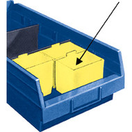 CD036 Bin Cups (YELLOW/for Plastic SHELF Bins) 3-1/4"Wx2"D