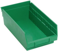 CB698 Plastic SHELF Bins (GREEN) 6-5/8"Wx11-5/8"Dx4"H