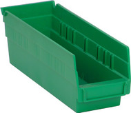 CB697 Plastic SHELF Bins (GREEN) 4-1/8"Wx11-5/8"Dx4"H