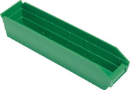 CB699 Plastic SHELF Bins (GREEN) 4-1/8"Wx17-7/8"Dx4"H