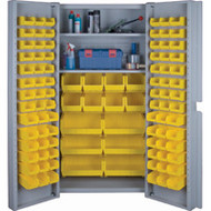 CF354 Storage Cabinets YLW bins38"Wx24"Dx72"H