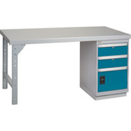 FG108 Workbenches (steel-wood fill tops) 36"Wx60"Lx34"H