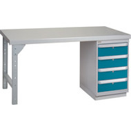 FG274 Workbenches (steel-wood fill tops) 30"Wx60"Lx34"H