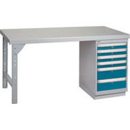 FG642 Workbenches (steel-wood fill tops) 30"Wx72"Lx34"H