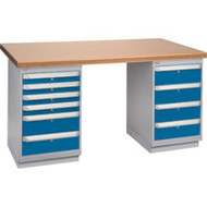 FG629 Workbenches (shop grade wood tops) 36"Wx72"Lx34"H