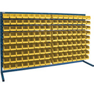 CB174 LOUVERED Bench Racks/YELLOW bins 4 1/8"W x 7 3/8"D x 3"H
