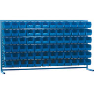CB175 LOUVERED Bench Racks/BLUE bins 5 1/2"W x 10 7/8"D x 5"H