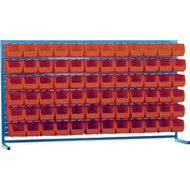 CB176 LOUVERED Bench Racks/RED bins 5 1/2"W x 10 7/8"D x 5"H