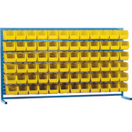 CB177 LOUVERED Bench Racks/YELLOW bins 5 1/2"W x 10 7/8"D x 5"H