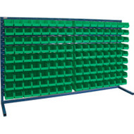 CF365 LOUVERED Bench Racks/GREEN bins 4 1/8"W x 7 3/8"D x 3"H