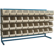 CF370 LOUVERED Bench Racks/STONE bins 8 1/4"W x 14 3/8"D x 7"H