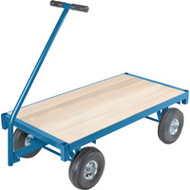 MD186 Ergonomic Wagons (wood deck) 24"Wx48"L