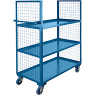 ML174 Utility Carts Wire Mesh Utility (Rubber Casters) 2 Sides/3 Shelves Starting at