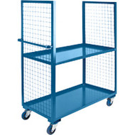 Utility Carts Wire Mesh Utility (Polyurethane Casters) 2 Sides/2 Shelves Starting at