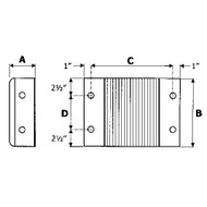 KH707 Horizontal Dock Bumpers 90 lbs/4" projection