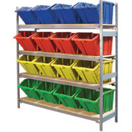 RL989 Shelving (4 shelves/4 colors)  66"Wx18"Dx72