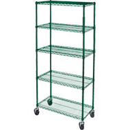 RL811 Epoxy Shelf Carts (5-shelf) 60"Wx18"Dx86"H