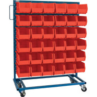 CB651 Racks RED Bins 36"Wx16"Dx52"H
