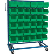 CB681 Racks GREEN Bins 36"Wx16"Dx52"H