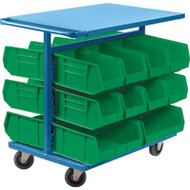 CB689 CartsGREEN Bins 24"Wx38.5"Dx36.5"H