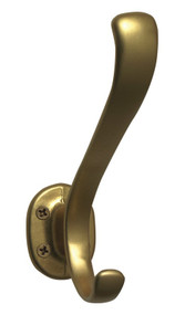 ON SALE -  Aluminum 2 Prong Coat Hook 151-107 - Gold Finish