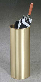Aluminum Umbrella Bucket for 10 Umbrellas 170-321 - Satin Brass Finish