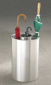 Aluminum Combination Standard and Tote Umbrella Bucket 173-600 - Satin Aluminum Finish