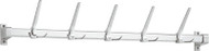 Aluminum Wall-Mounted Adjustable Sliding 5 Triple Prong Hat and Coat Hook Rack 263-250