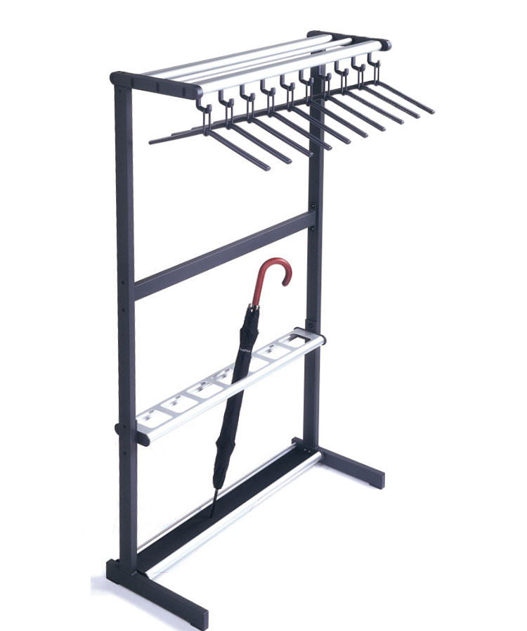 SingleSided Standing Coat Rack with Hangers, Optional Umbrella Stand