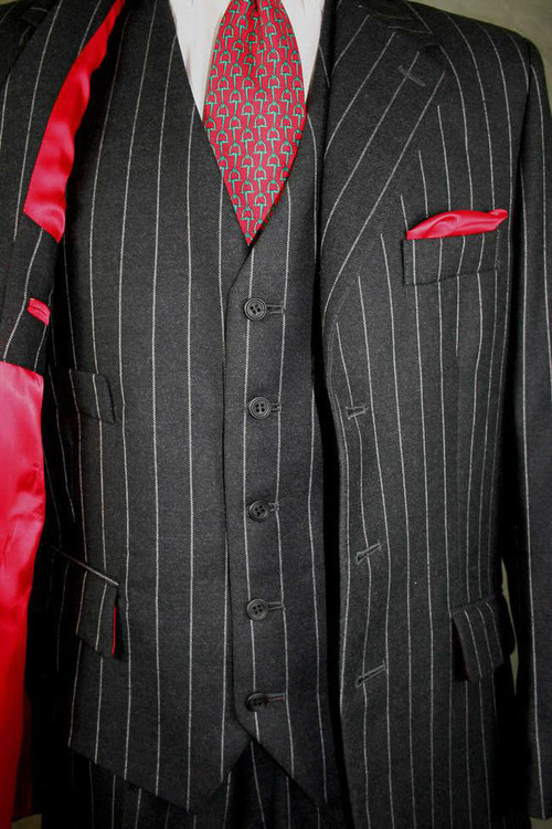 Charcoal Chalk Stripe Suit