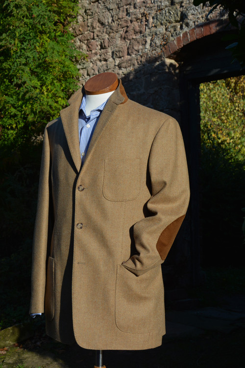 Fawn Herringbone Tweed Jacket